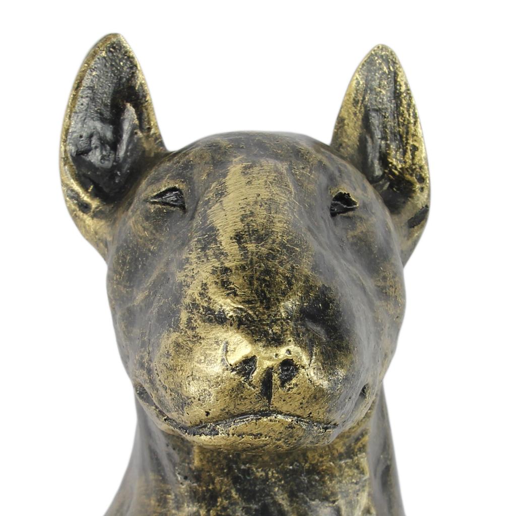 Bull Terrier, Bully I - dog statue, sitting dog for desk, decoration for the living room of a dog lover by Art-Dog