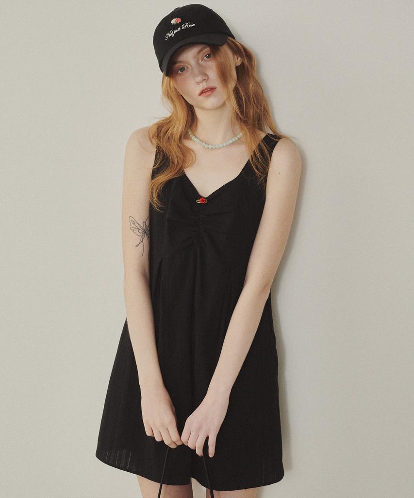 Melly And Rose Rose Embroidery Mini Dress (315299)_Black