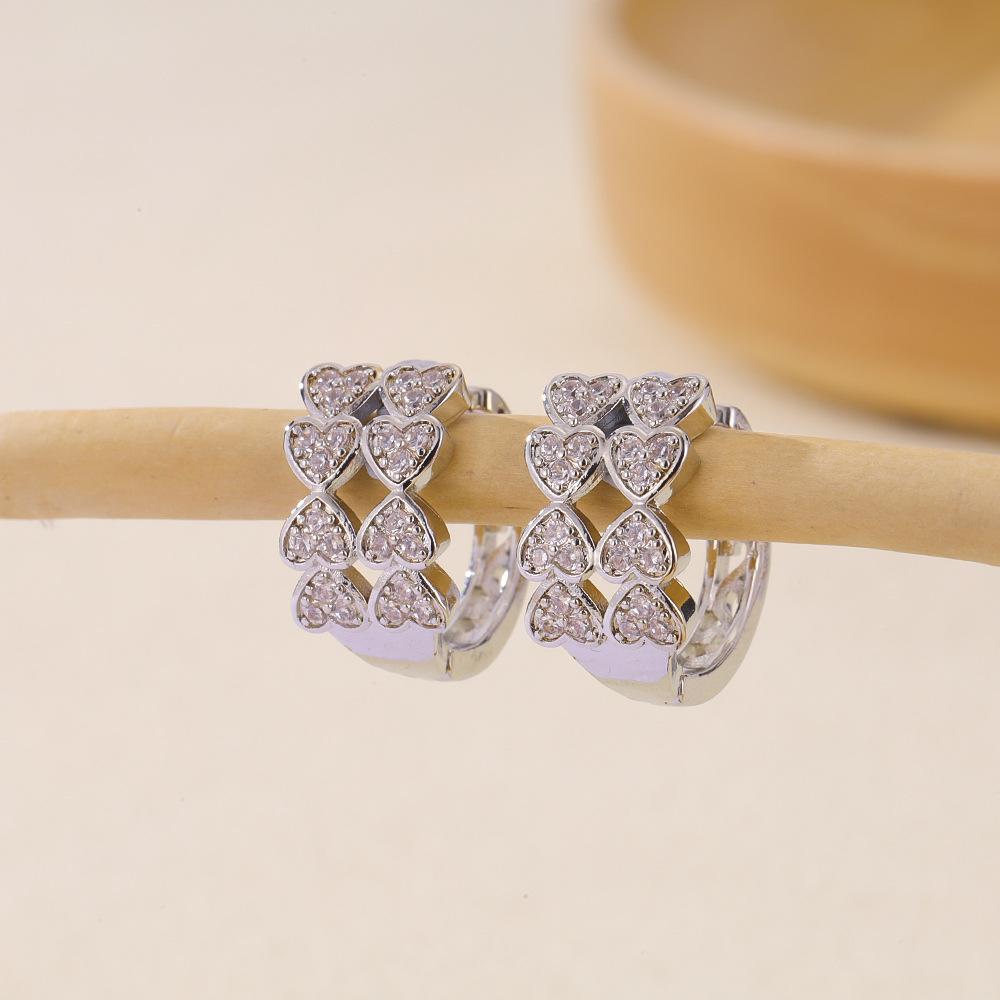 Color Earrings Women'S Jewelry Selection, Fashionable Multi-Style Zircon Earrings Inlaid With Zirconium Exquisite Jewelry