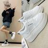 Small White Shoes Women's Fall Thick-soled Lace-up Casual Sports Muffin Plate Shoes Fashionable and Comfortable