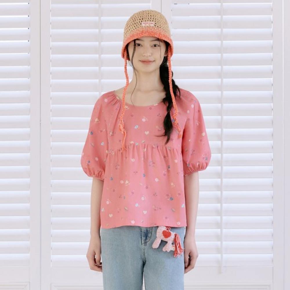 ThurSday ISland Women S blouSon Back Neck Hole Pattern blouSe T264mbl262w