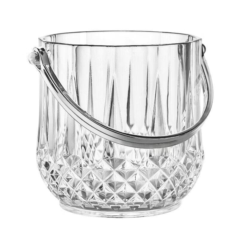 ZISIZ Acrylic Ice Bucket with Handle