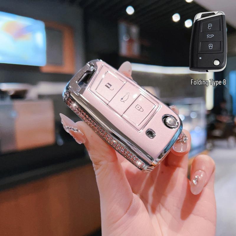 Чехол для ключа Skoda для Octavia, Kamiq, Superb, Karoq - Мультяшный стиль для мужчин и женщин