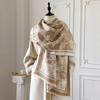 Autumn and Winter European and American Flowers, Jacquard Imitation Cashmere Thickened Scarf, Temperament Age-reducing Shawl
