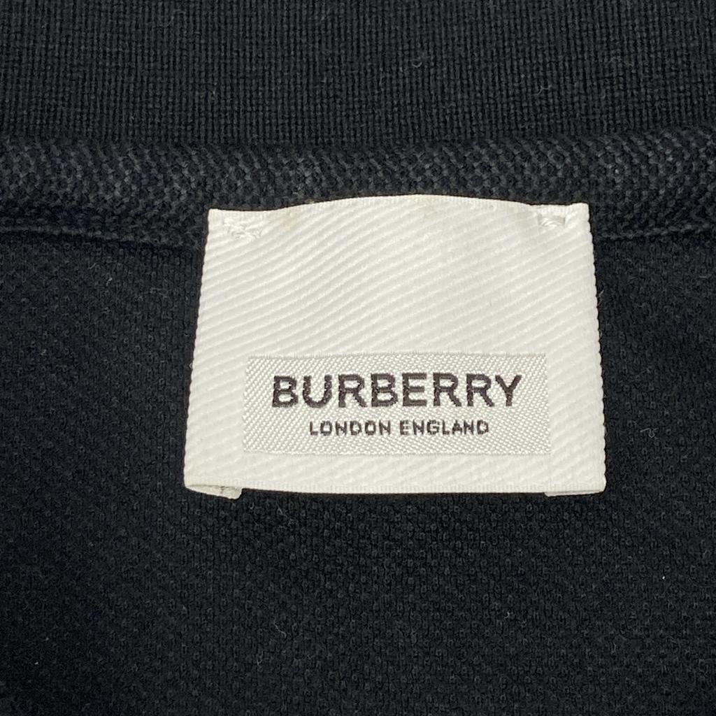 Burberry 8025774 Черная рубашка поло с вышивкой логотипа топы XXL черныйПодержанный