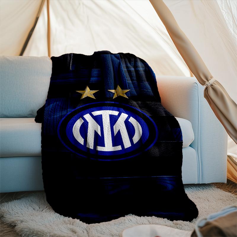1PC F.C. Internazionale Milano Printed Soft Flannel Blanket Throw for Adult Bedroom Living Room Sofa Camping Travel Fan gifts Christmas Gifts