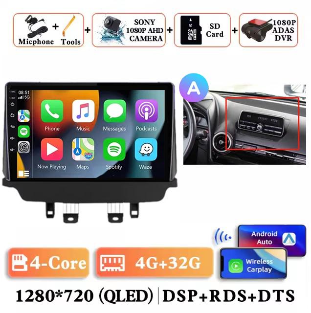 Android 14 Carplay Автомагнитола для Mazda CX-3 CX3 Mazda 2 DK 2014 - 2017 2018 2019 2020 2021 Мультимедийный проигрыватель Стерео 4G DSP