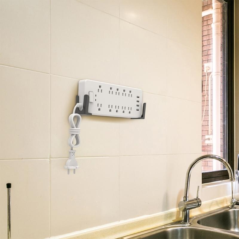 ABS Настенный Держатель для Сетевых Фильтров для Планшетов Смартфонов, Идеально Подходит для Гладких Поверхностей, таких как Мрамор Дерево Стекло Плитка