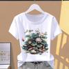 (Asian Size) Cute 90s Sweet Short Sleeve T-shirts Trend T Clothing Fashion Print Female Casual Women's Top Graphic Tee