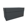 Planter 80 Cm - EDA - CAREL - 63 L - With Wheels - Outdoor or Indoor - 78 X 39 X H.39 Cm - Anthracite Grey