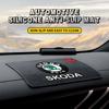 HGC2 1Pcs Car Ornament Non Slip Silicone Mat Car Interior Dashboard Phone Sticky Pad For Skoda Rapid Fabia Superb KAMIQ Octavia