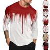 Halloween Print Raglan Sleeve Men's Long Sleeve Top