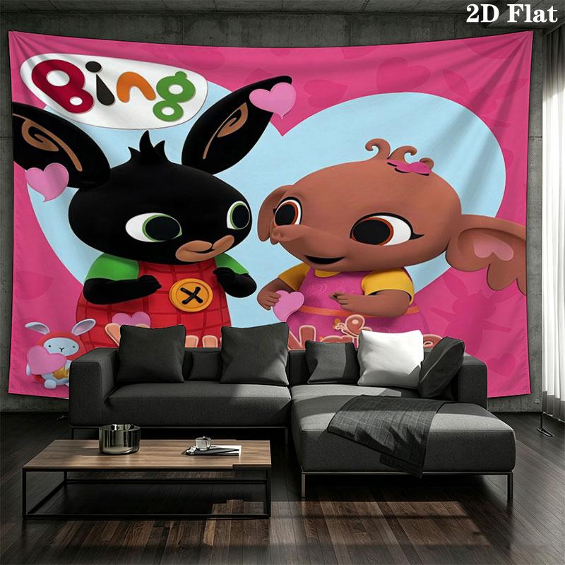 Bing Custom Name Wall Tapestry Aesthetic Wall Hanging Printed Fabric Blanket Decorative Tapestries for Bedroom Living Room Home Decor