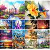 5D Diamond Painting Landscape Animal Picture Round Jewelry Embroidery Kit Castle Complete Mosaic Design Crafts Home Decor Gift