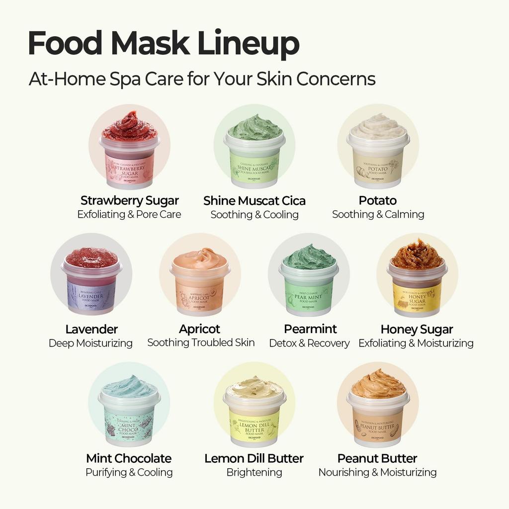 SKINFOOD Honey Sugar Food Mask Lip Sleeping Pack 21 мл Ночная маска для губ Бальзам для губ Крем для губ Скраб для губ Увлажняющий Корея