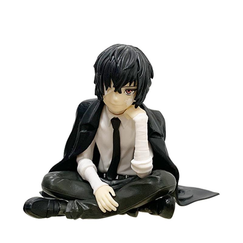 Bungo Stray Dogs Дазай Дзи Накахара Чуя Сидящая поза Аниме Фигурка ПВХ Фигурки Действия Модель Аниме Мультфильм Модель Игрушка Подарки