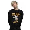 Disney Mens Mickey Mouse Gold Statue Sweatshirt