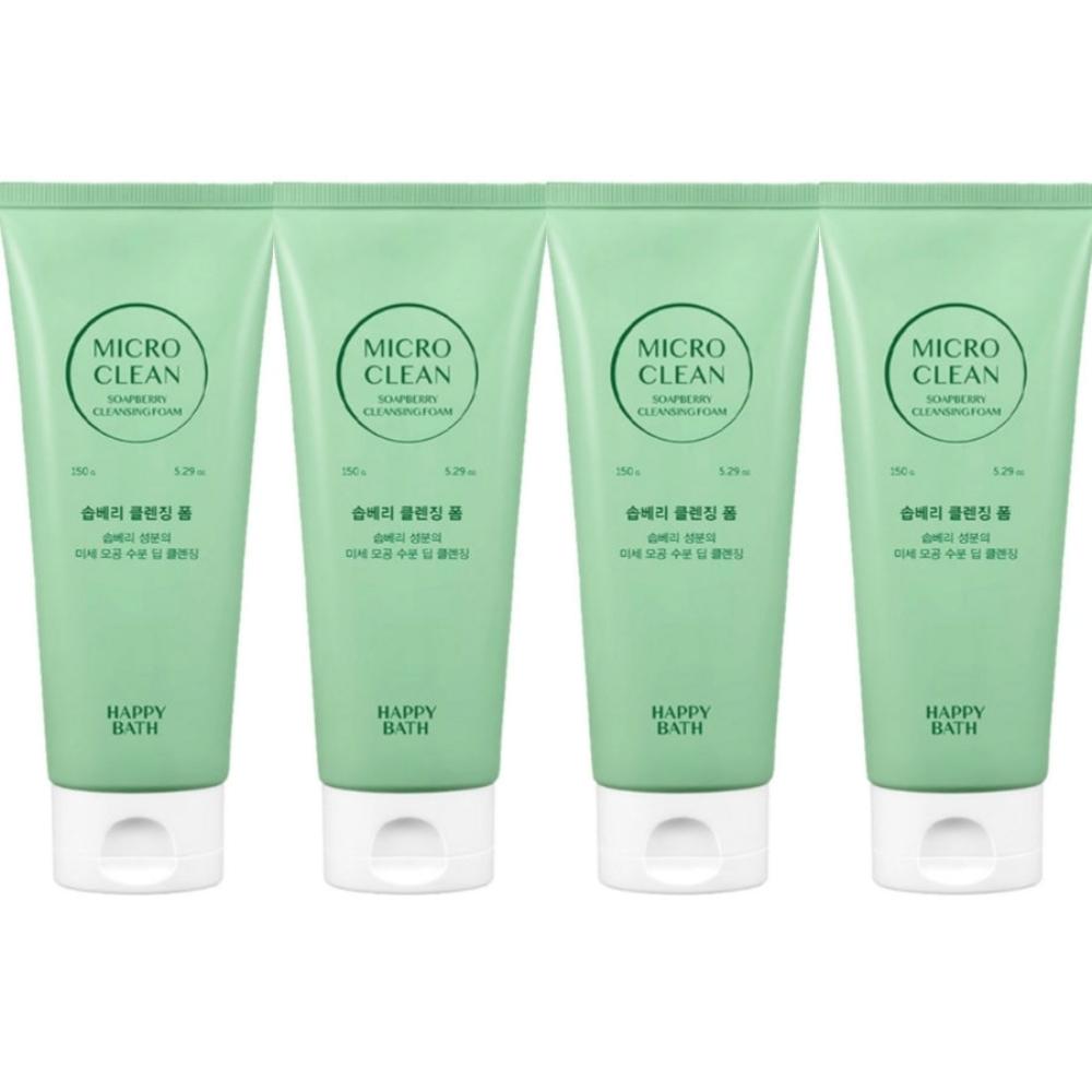 Happy Bath Micro Clean Soapberry Cleansing Foam 150g*1Pc/2Pcs/3Pcs/4Pcs