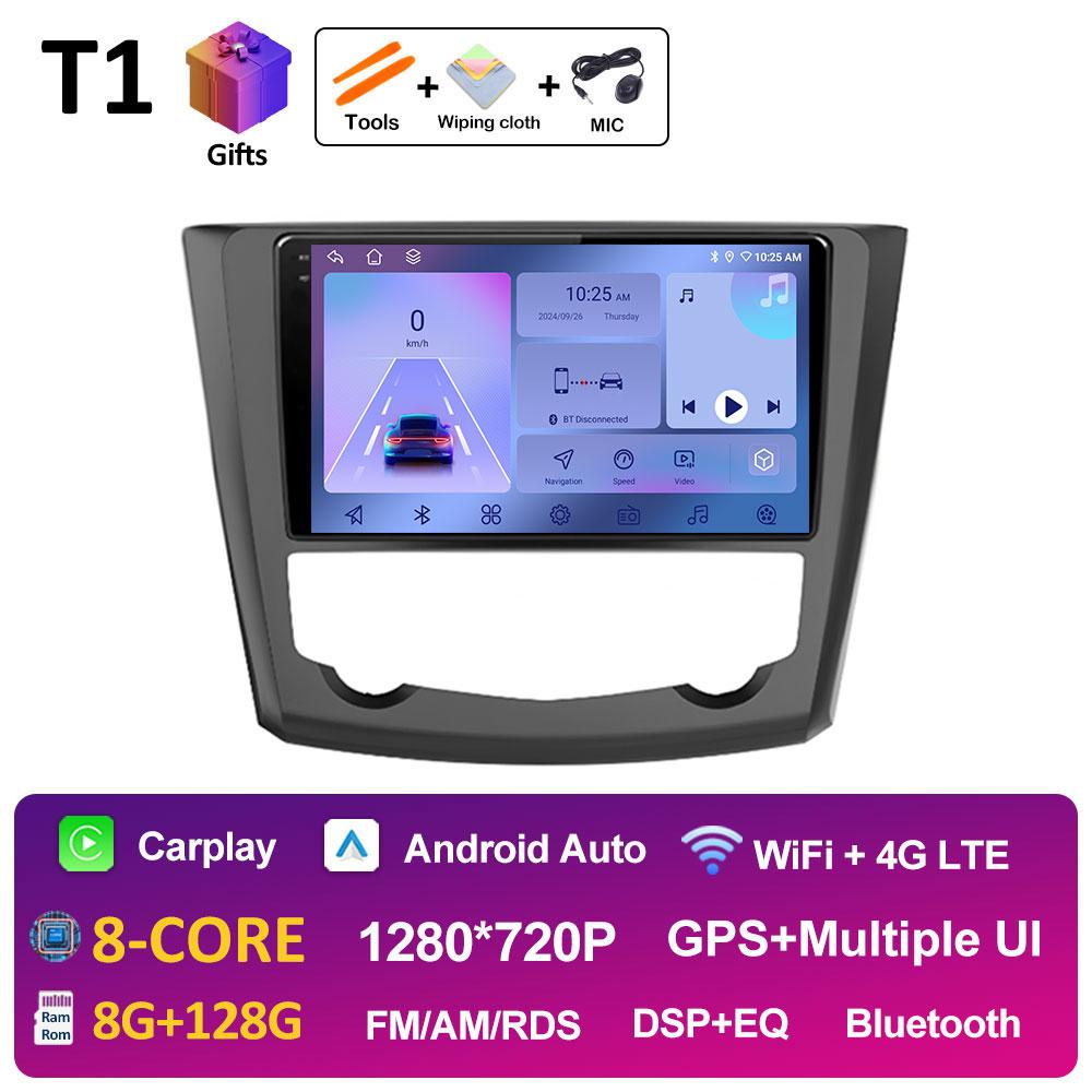 GPS-навигация Android14 для Renault Kadjar 2015 2016 2017 2018 2019 Беспроводная Carplay Автомагнитола QLED IPS Экран WIFI Аксессуары