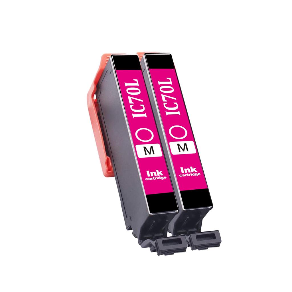 For Epson Epson ICM70L 2 Magenta Ink Cartridge Cherry Ink Compatible Amount Models EP-306 EP-706A EP-805A EP-805AW EP-806AR EP-806AW EP-976A3 Etc.