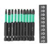 10Pcs Magnetic Screwdriver Bit Set Cross Star Non Slip High Hardness Power Drilling Impact Drill