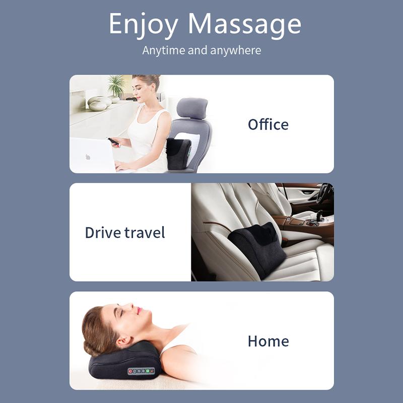 Электрическая разминающая подушка для массажа шиацу, инфракрасный нагреватель, массажер для шеи, массажная подушка для спины, талии, тела, оздоровительный массажер для релаксации