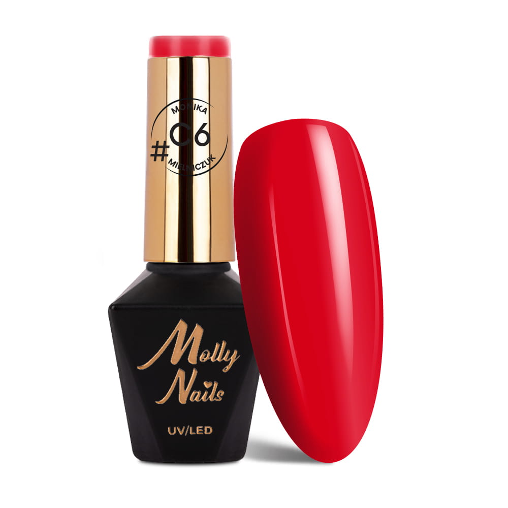 Lakier Hybrydowy Led/Uv Gel Polish Molly Nails #Classic By Monika Mielniczuk #C6 Hema/Di-Hema Free 8G