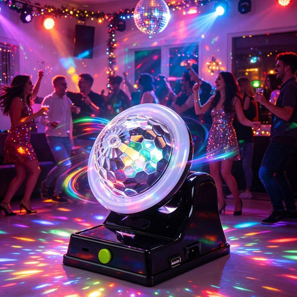 RGB Disco Ball Light Rotating DJ Dance Stage Light Atmosphere Light Magic Ball Light Indoor Party