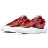 Nike Красные кроссовки унисекс KAWS x sacai x Blazer Low Team Hot-Lava White DM7901-600