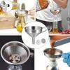 Stainless Steel Funnel Kitchen Oil Liquid Funnel Metal Funnel with Detachable Filter Wide Mouth Funnel for Kitchen Tool