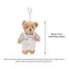 1-20PCS Cute Linen Teddy Bear Keychain Women Couple Country Style Keychain on Bag Car Trinket Female Wedding Party Toy Girl Gift