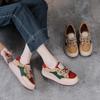 Autumn Women's Thick Sole Genuine Leather Lace-up Casual Shoes - Colorblock Low-top Spring Design