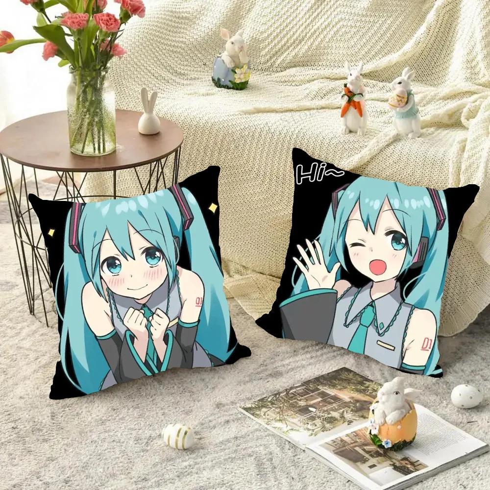 1 шт. H-Hatsunes M-Miku Наволочка Квадратная Спальня Диван Отдых Комфорт Подушка Автомобиль Гостиная Домашний Декор