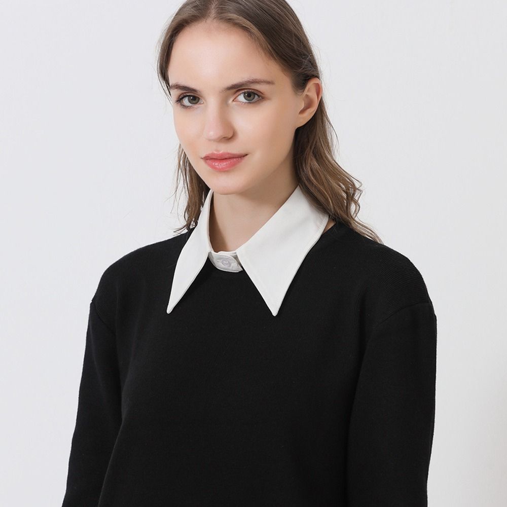 Women Chiffon Classic Lapel Clothes Accessories Shirt Fake Collar Blouse False Collar