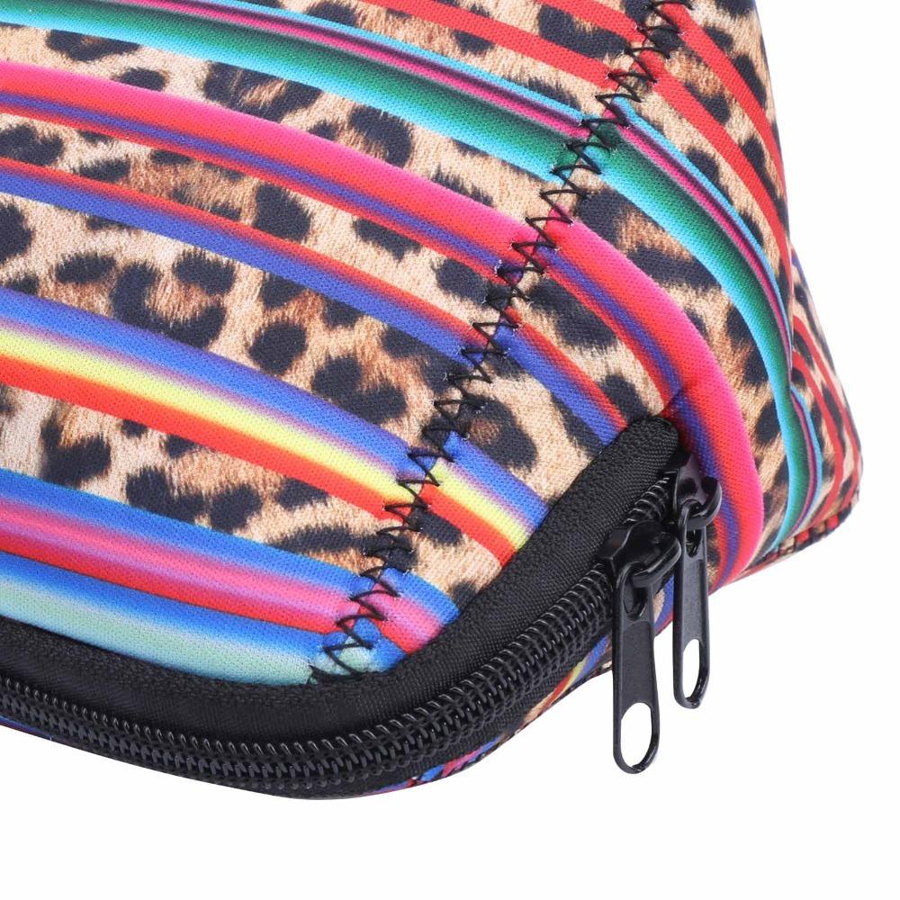 2 Pcs Waterproof Cosmetic Bag Neoprene Makeup Organizer Durable Makeup Case Handbag Organizer