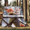 1 шт. Пледа из фланели Zootopia для улицы, мягкий, уютный, теплый, для всех сезонов, можно стирать в машине,