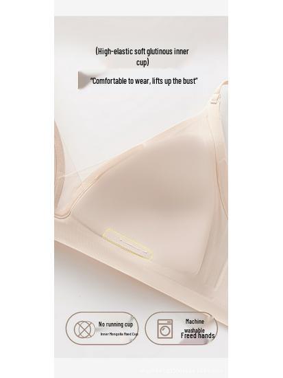 Премиальный французский кружевной бралетт треугольной формы: В рубчик, Без косточек, Тонкие бретели, Дышащий, Глубокий V-вырез.