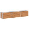 Raised Bed Light Brown 240 x 40 x 45 cm Galvanized Steel