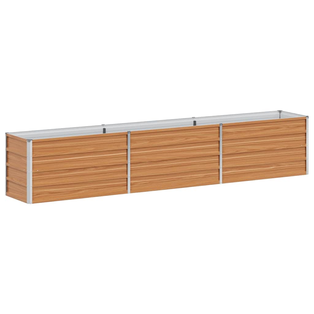 Raised Bed Light Brown 240 x 40 x 45 cm Galvanized Steel
