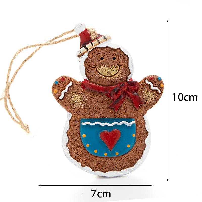 Подвесные украшения для рождественской елки, кулон в виде пряничного человечка из смолы, веселые рождественские украшения для дома, рождественские подарки Navidad Noel