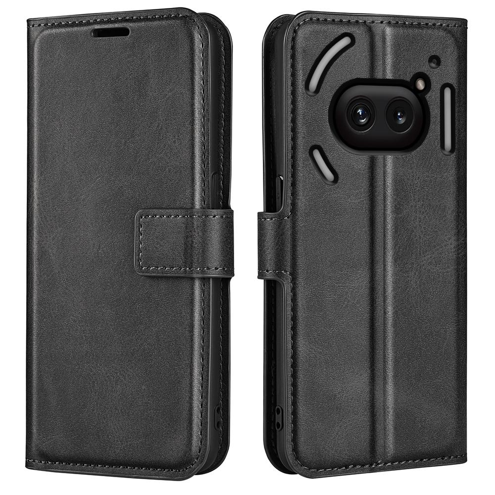 For Nothing Phone (2a) Plus/Phone (2a) Case PU Leather+TPU Phone Shell Calf Texture Wallet Stand Cover