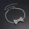 Diamond Wave Water Chain Necklace Butterfly Pendant For Female Fashion Statement