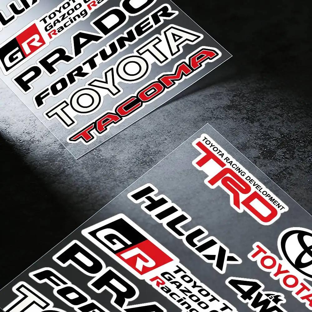 ДЛЯ TOYOTA TRO GR Прочная Водонепроницаемая Светоотражающая Декоративная Наклейка Защита от Царапин Для Мотоцикла Автомобиля Шлема Холодильника Аксессуары