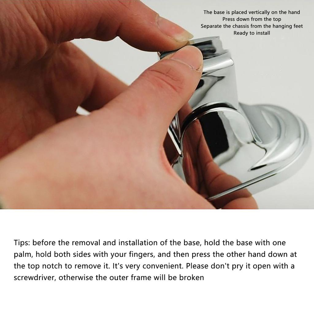 Shower Head Holder,Wall Mounted Shower Head Holder Fixed Chrome