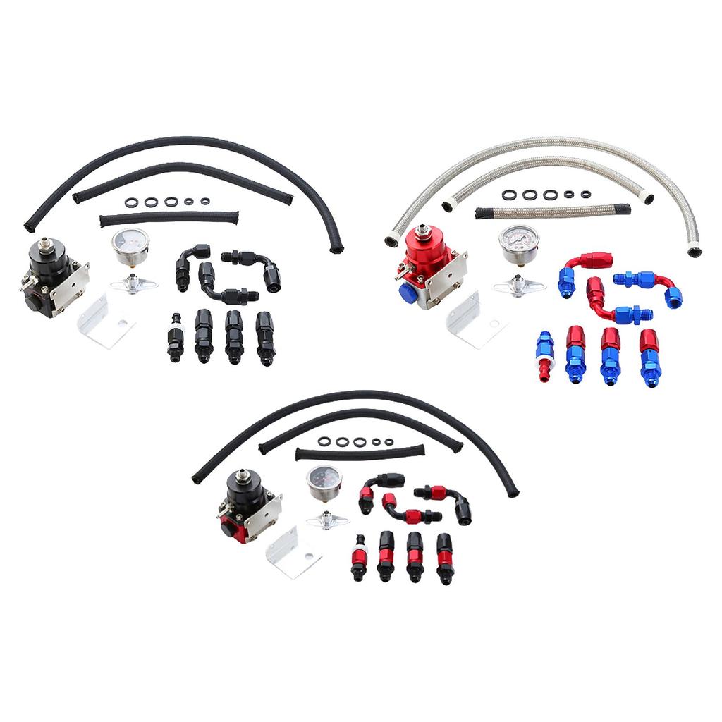 Универсальное топливо, Модификация, Замены, Топливная система Нержавеющая сталь Армированный топливный шланг 0-100PSI Отображение PSI для автомобиля