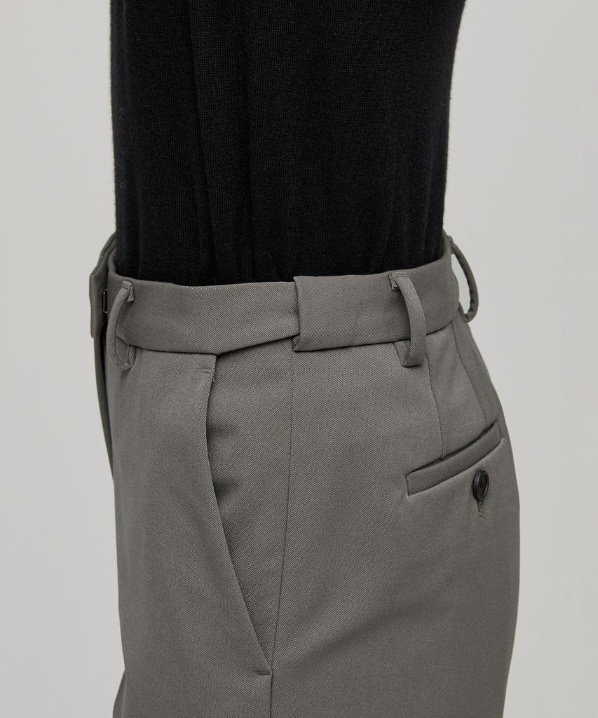 MUSINSA STANDARD WOMAN Женские плотные прямые брюки с подкладкой из флиса, зауженные к низу, со скрытой эластичной талией [Тепло-серый]