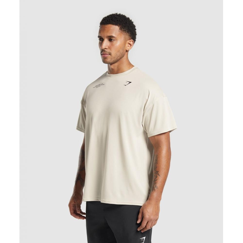 Gymshark Футболка CondiTioning Club Oversize, цвет серый, галечный A2b5y Gb7p