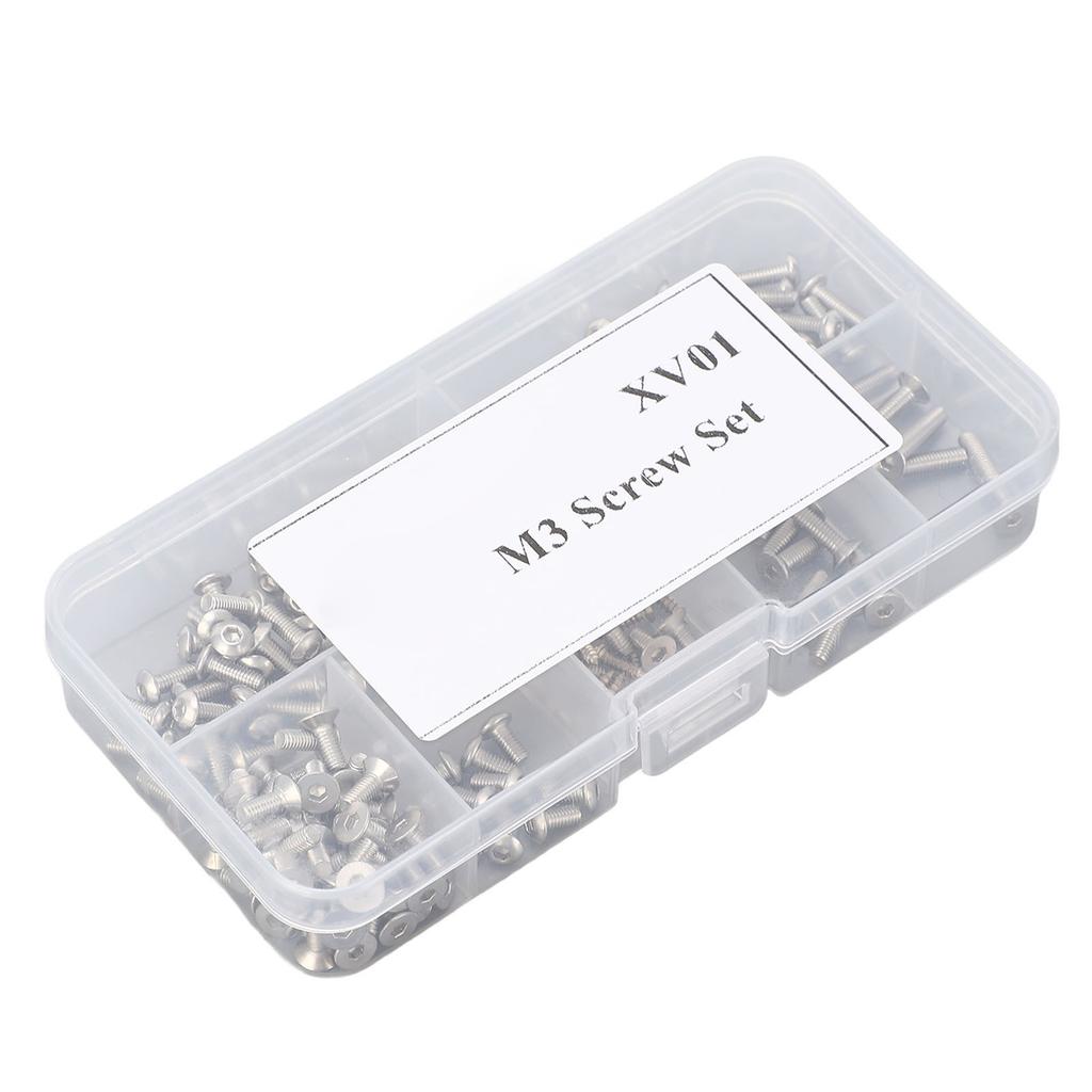 Набор из 103 винтов M3 с шестигранной головкой и коррозионной стойкостью из нержавеющей стали