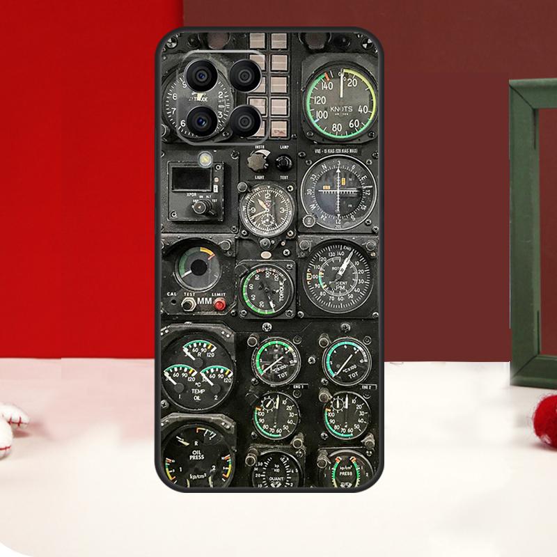 Aviation Aeroplane Pilot Cockpit Case For Samsung Galaxy M55 M35 M15 M56 M36 M16 M31 M21 M13 M33 M53 M12 M32 M52 M14 M34 M54