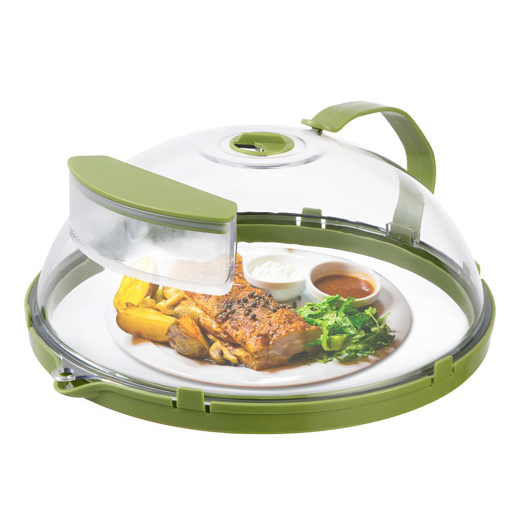 Крышка от брызг для микроволновой печи для еды   Прозрачная защита от брызг для микроволновой печи Крышка для плиты с ручкой   Регулируемые отверстия для выпуска пара